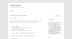 Desktop Screenshot of carrier-lost.org