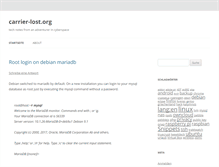 Tablet Screenshot of carrier-lost.org